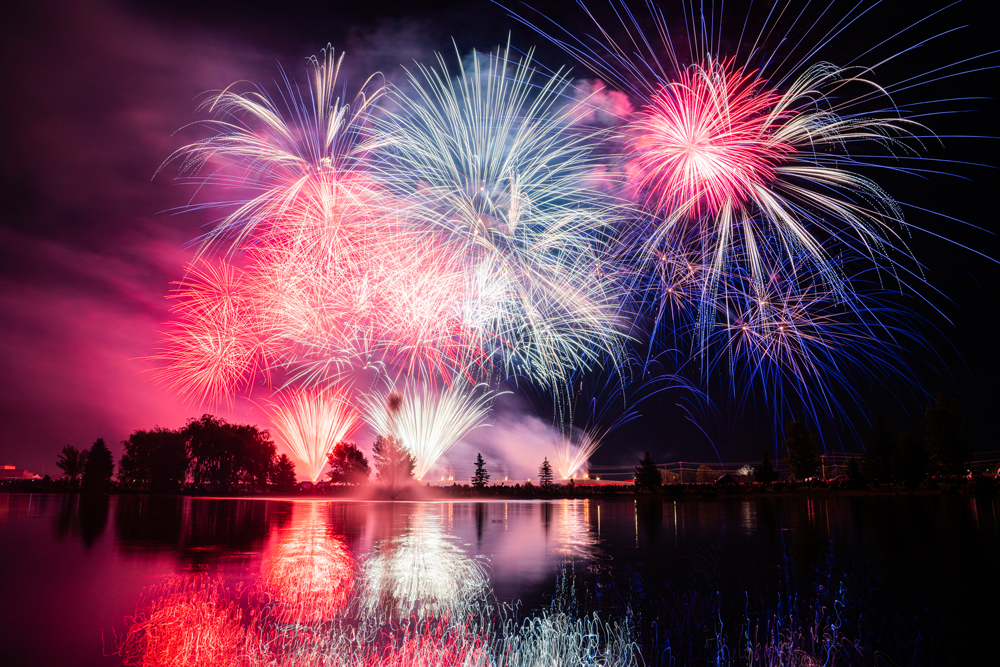 2024 Melaleuca Freedom Celebration fireworks over the Snake River